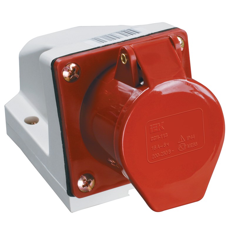 Розетка силовая стацион. о/у 16А 3Р+Е+N IP44 (115)
