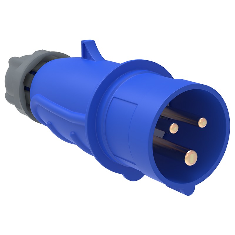 Вилка силовая переносная 32А 2Р+Е 250в IP44 (023)