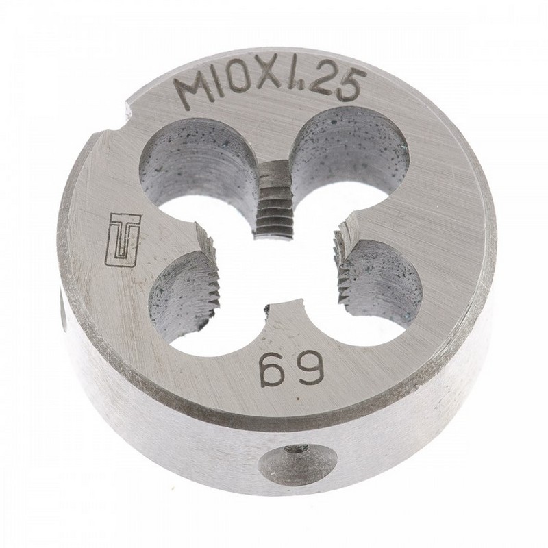 Плашка М10х1,25 СИБРТЕХ 77025 (мелкая резьба)