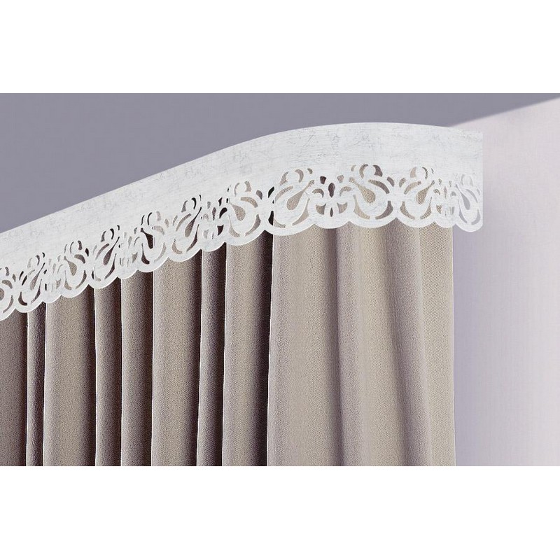 Карниз "Листея" с фигурным багетом с/п 1,6 3-рядный жемчуг