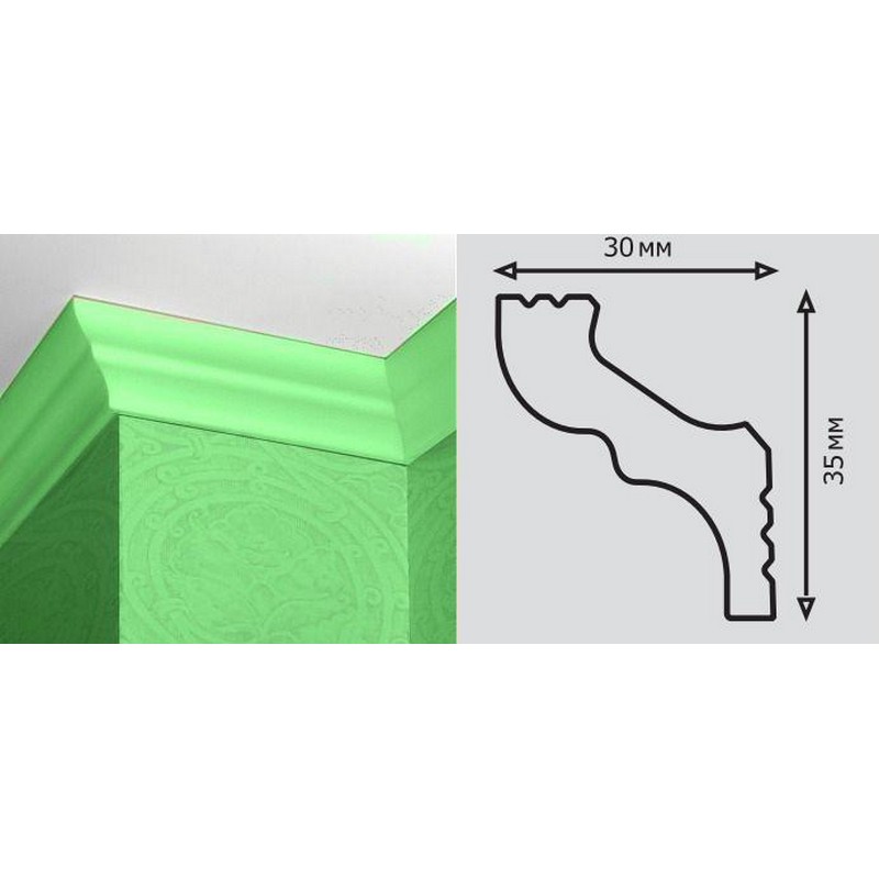 Уголок внешний Н30/35 (зел.)