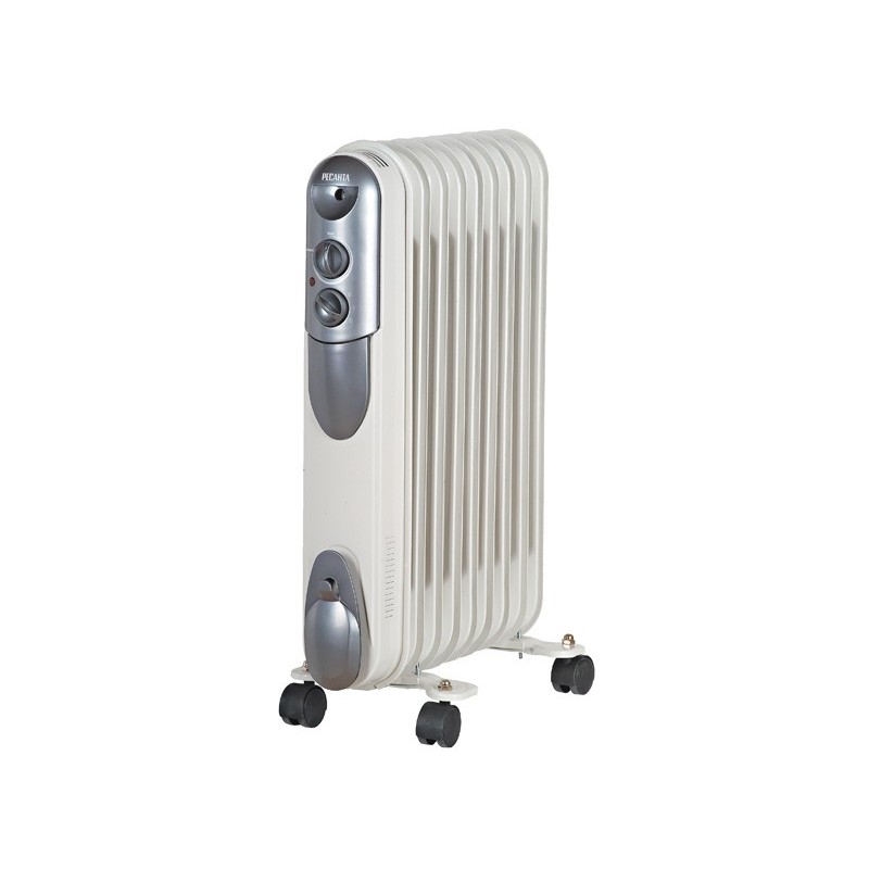 Масляный радиатор РЕСАНТА ОМПТ-9Н, 2000вт 9-секц. 420х650х140мм