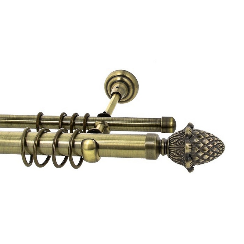 Наконечник КЕДР  (2шт) к карнизу КОВКА ЛЮКС  (золото) 25мм