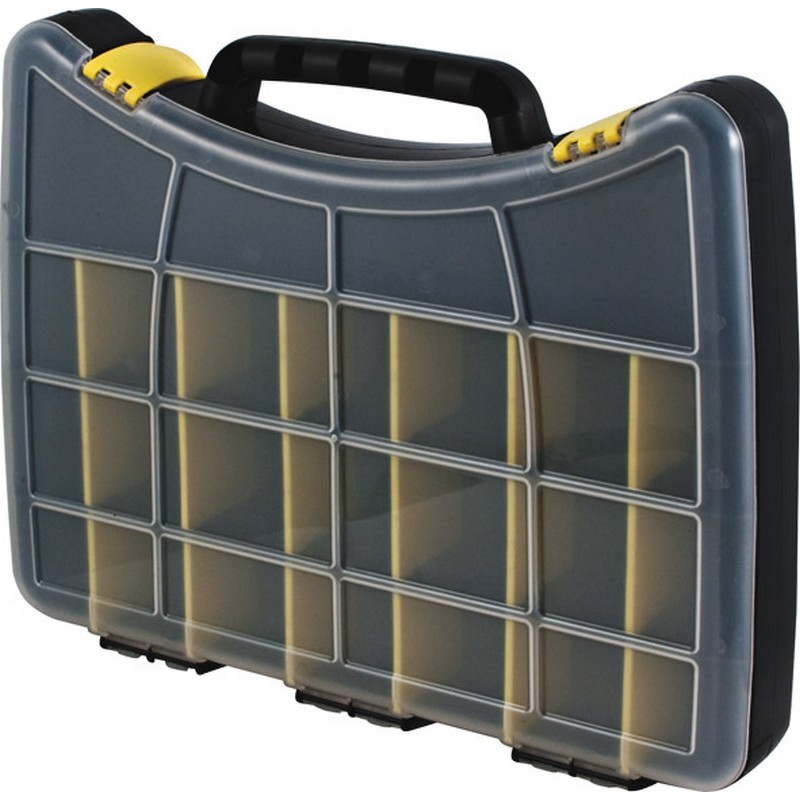 Ящик для крепежа (органайзер) 12" 300х225х45мм пластик. с замком FIT 65651