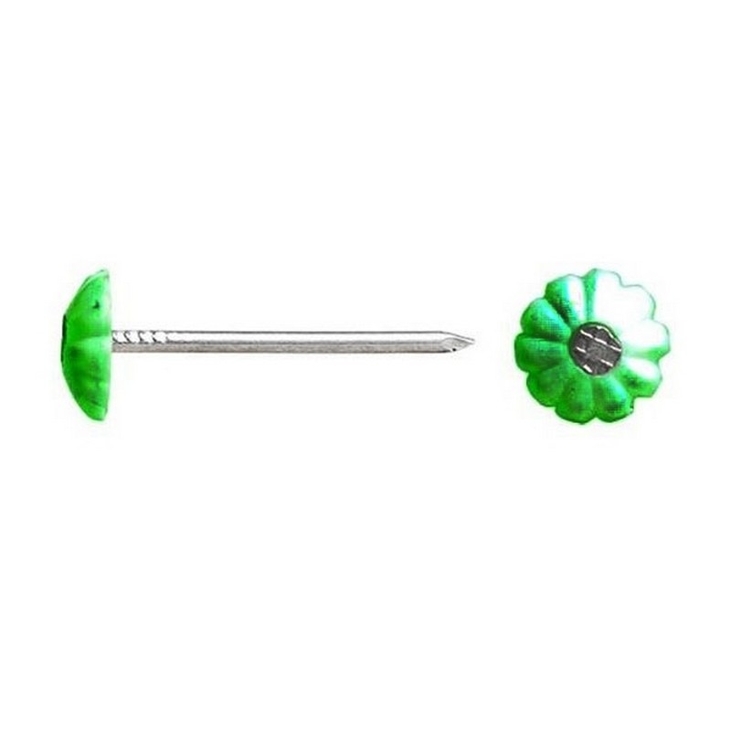 Крепеж (колпачок+ гвоздь) 20 шт зеленый