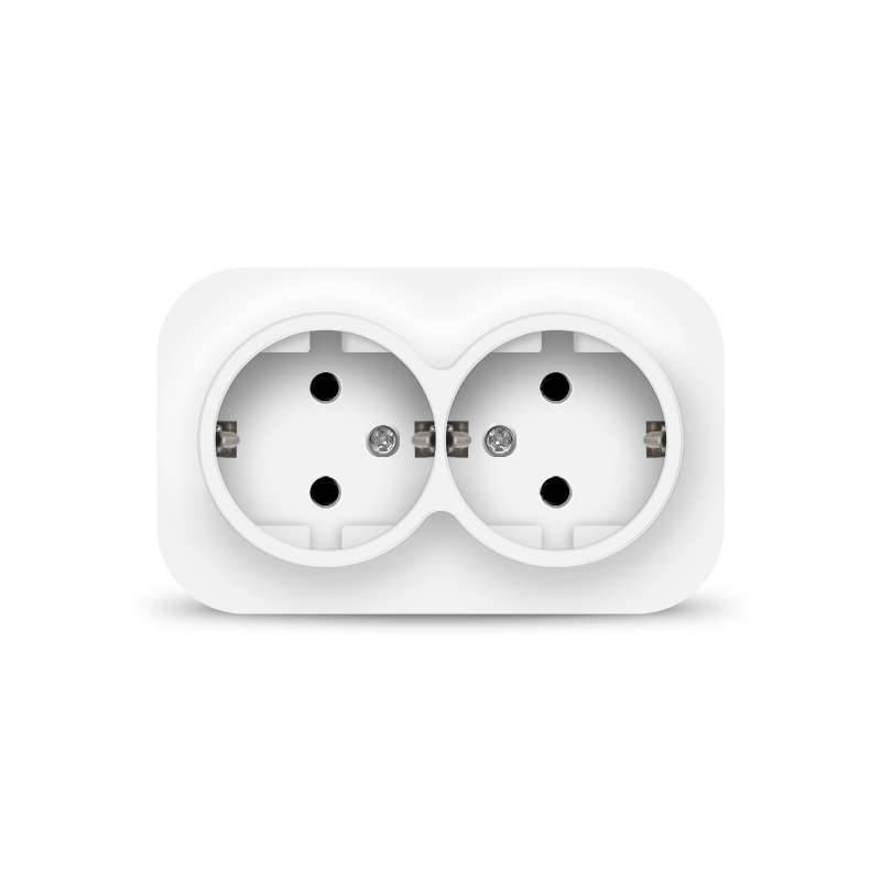 Розетка о/у 2-мест. с заз. белая 16А IP20 IONICH 1419