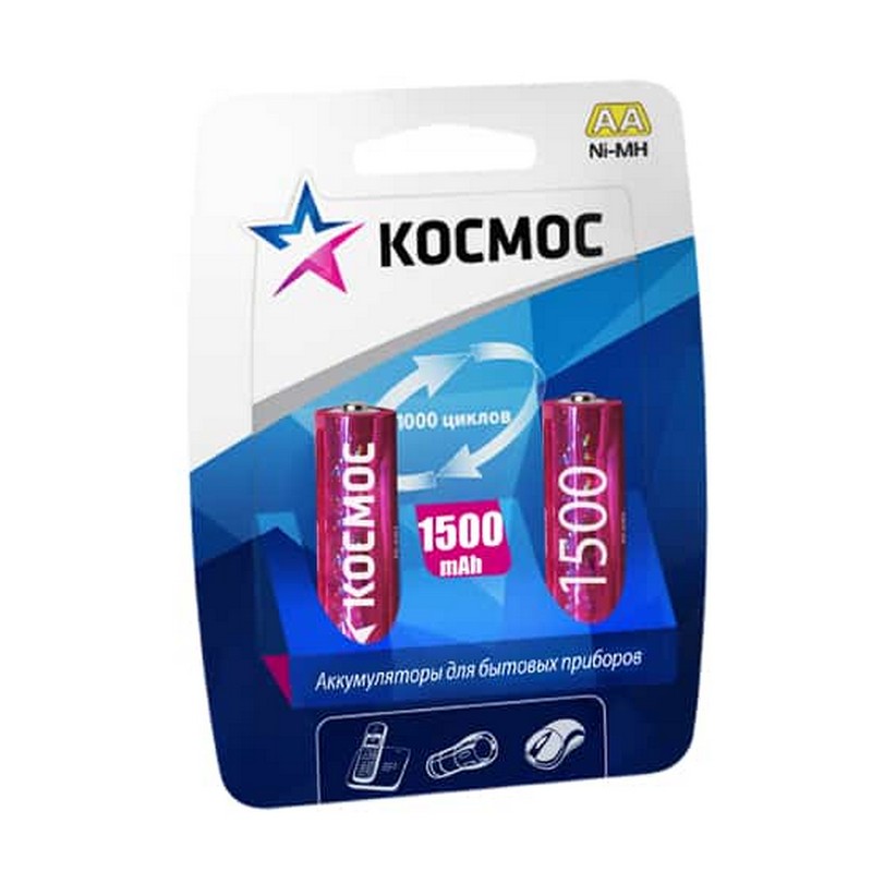 Аккумулятор Космос R6 Ni-Mn 1500mAh 2шт/блист.
