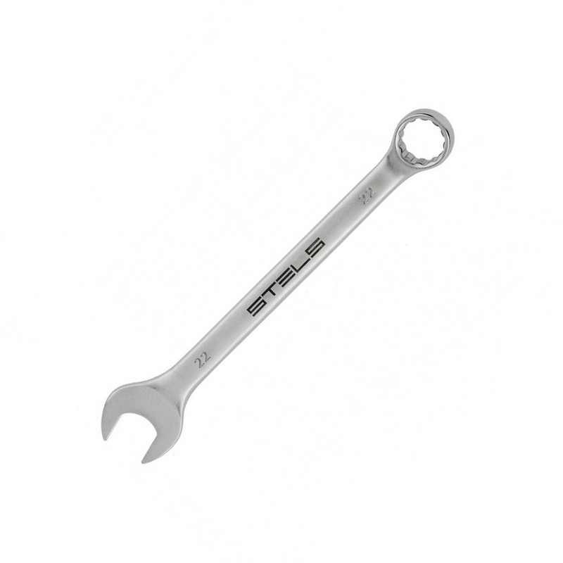 Ключ комбинированный 22мм CrV матовый хром Stels 15216