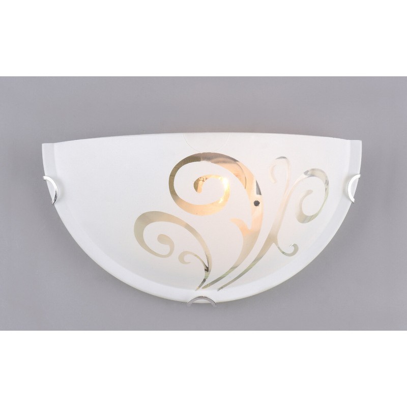 Светильник РС-117 Азазель белая (половинка) (металл, стекло, Е27)                                                               