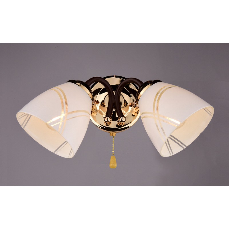 Светильник РС20142 BRN+FG/2W  (металл, стекло, Е27)                                                             