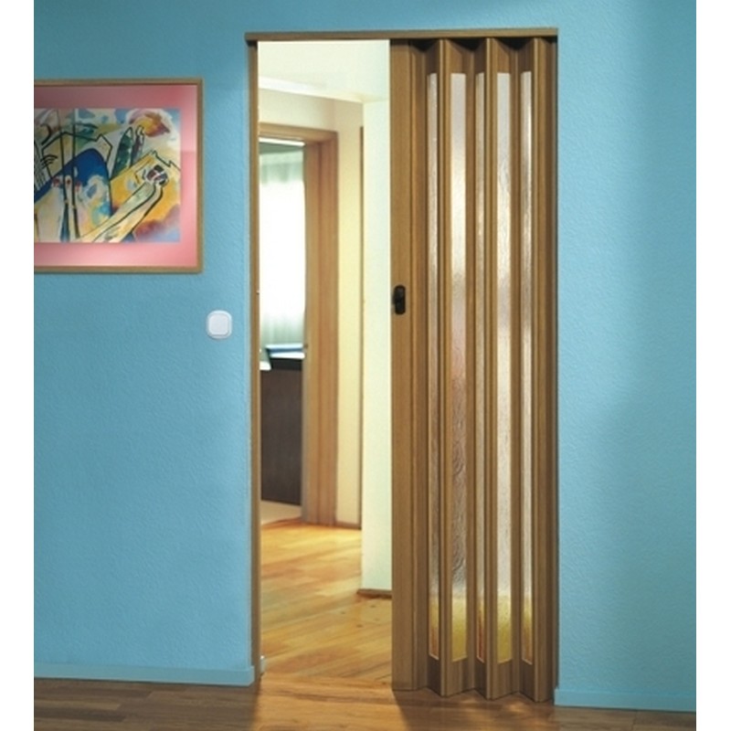 Дверь раздвижная пласт.MARLEY ЕВРОСТАР 83*205 со стеклом (дуб)