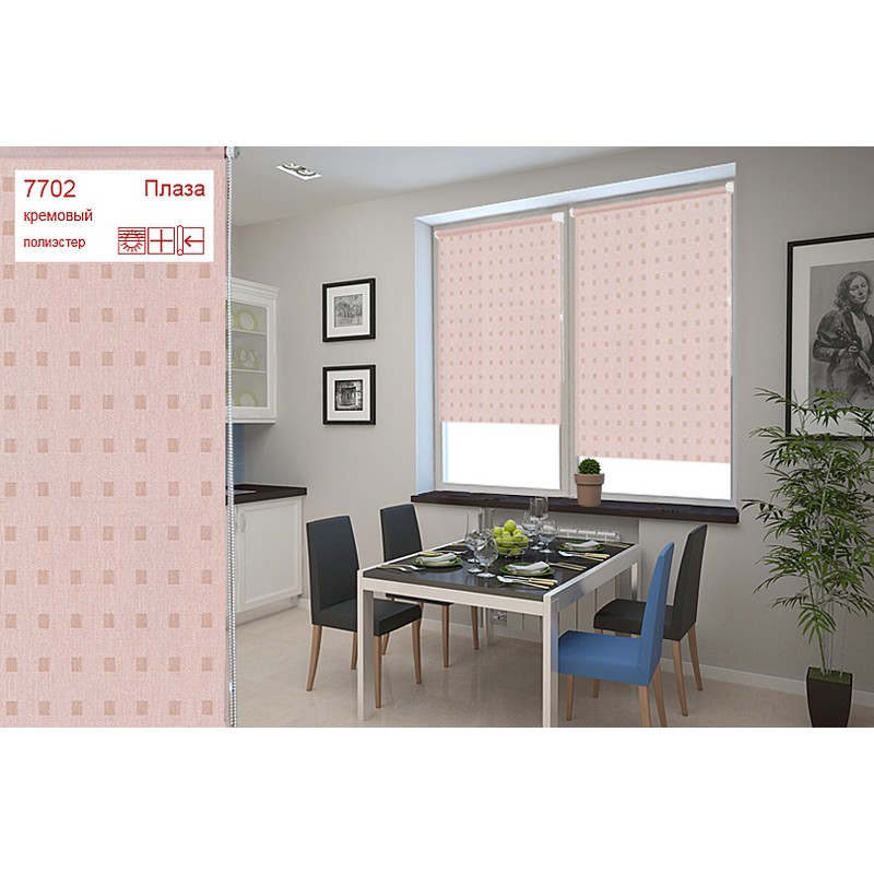 Рулонная штора Голубой 160*160