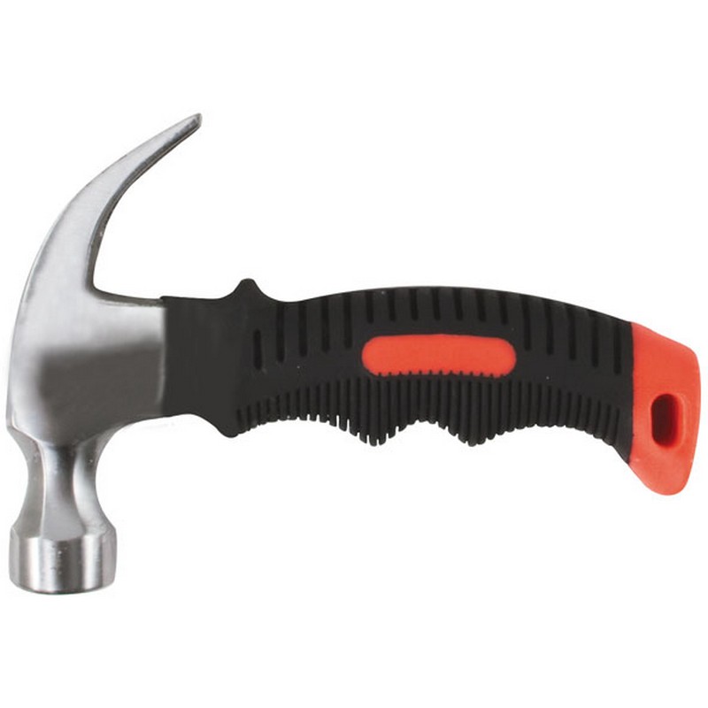 Молоток-гвоздодер укороченный 225г фиберглас.ручка FIT 44770