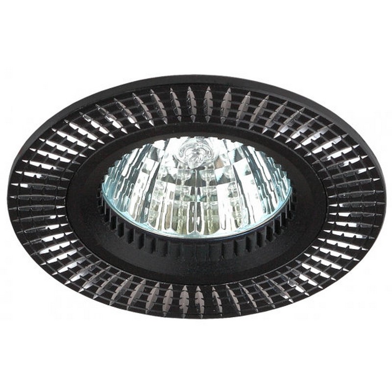 св-к встр. ЭРА KL32 AL/BK алюмин. MR16 GU5.3 50вт черный/серебро