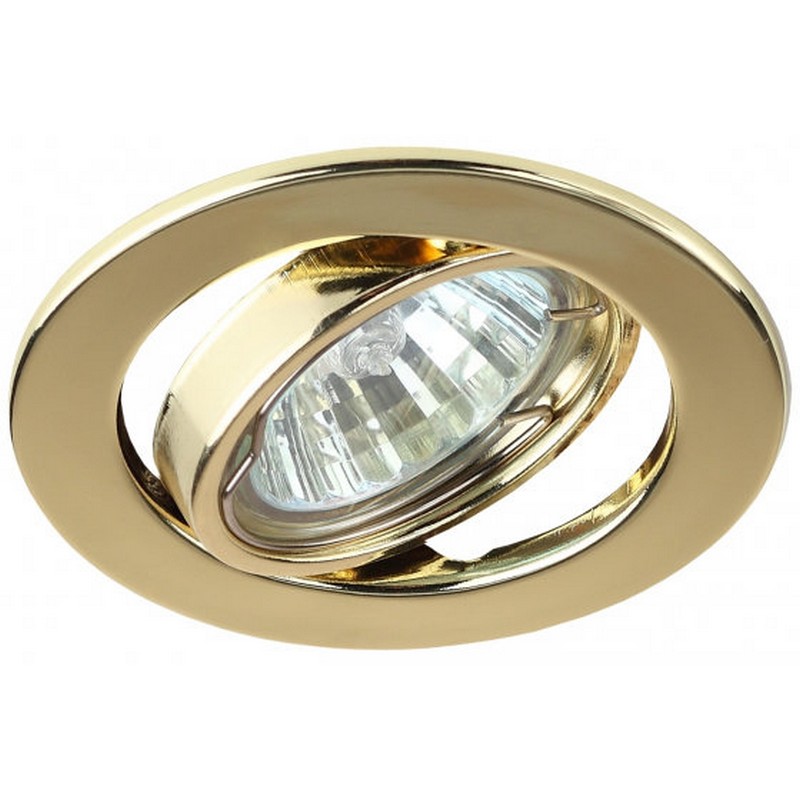 св-к встр. ЭРА ST2A GD поворотный штампов. MR16 GU5.3 50вт золото