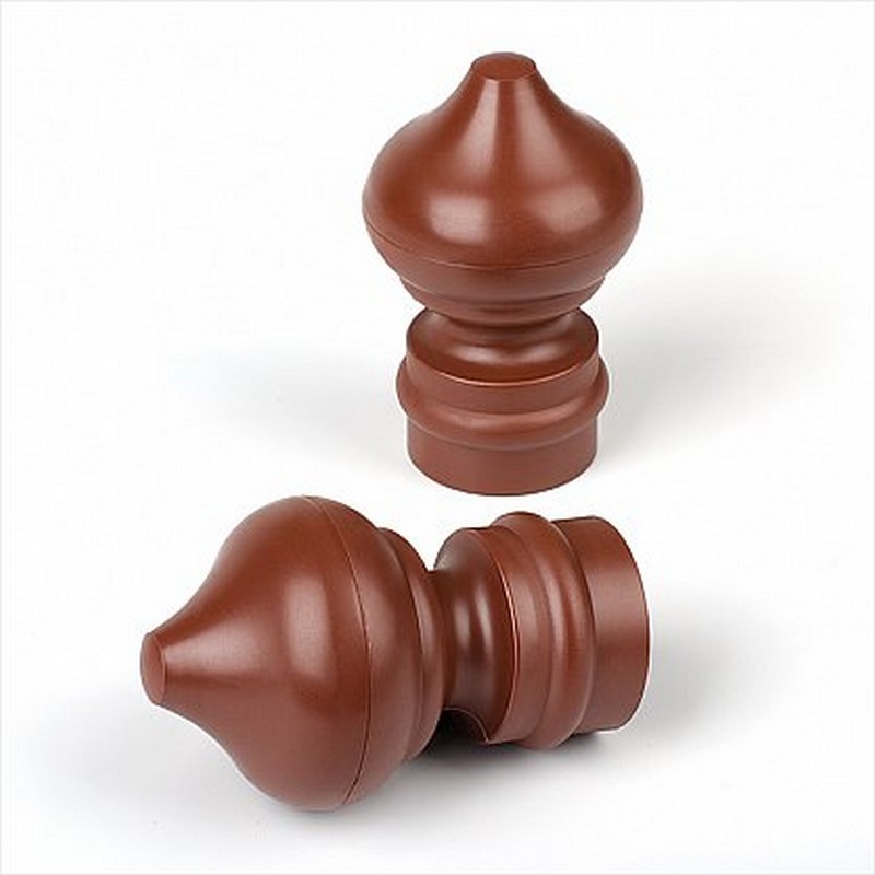 Наконечник ПЛАСТИК 28мм (2шт) КРАСНОЕ ДЕРЕВО