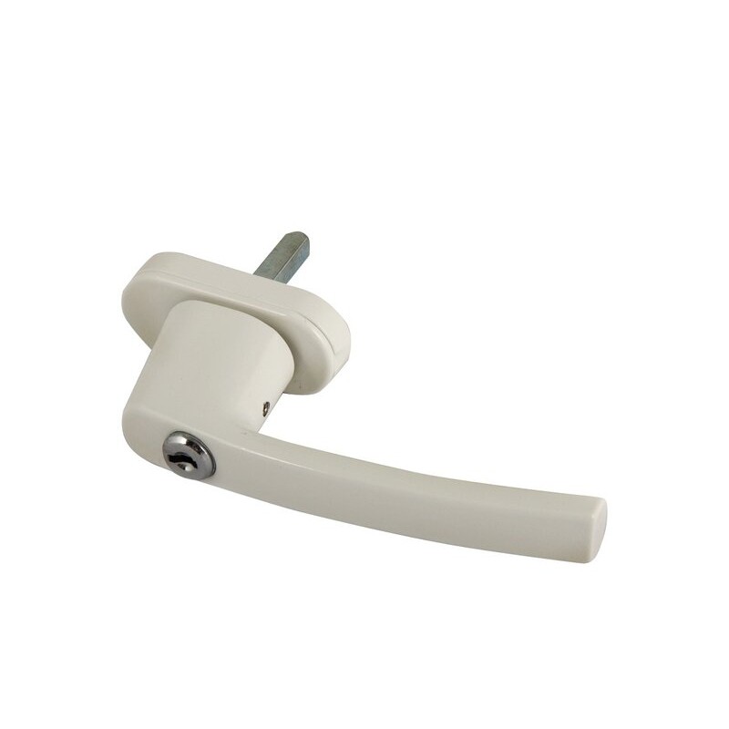 Ручка оконная ст.40 с ключом, белая (для пластиковых окон)