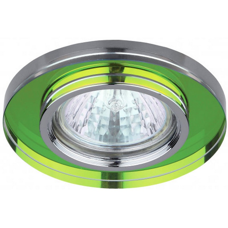 св-к встр. ЭРА DK7 CH/MIX декор.стекло d-90мм MR16 GU5.3 50вт зерк.мультиколор/хром