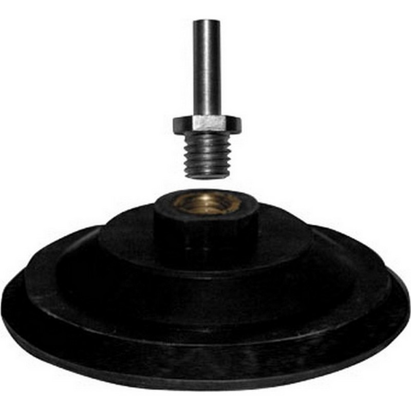 Диск опорный для МШУ 125мм М14 с липучкой, резин.основа +перех. д/дрели FIT 39624