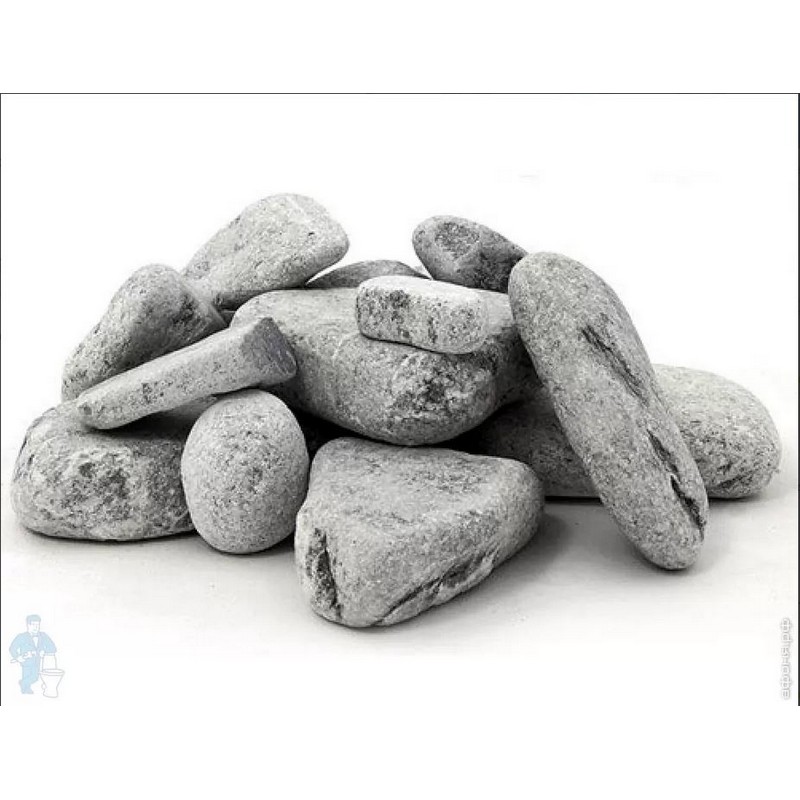 Камни для бани (талько-хлорит) обвалованный коробка 20кг