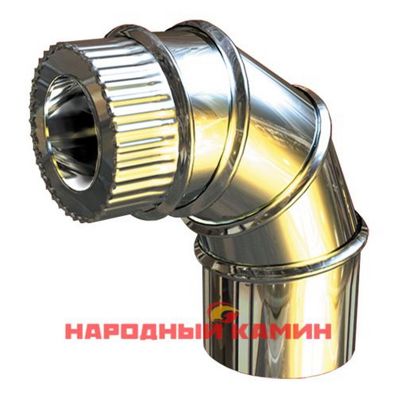 Сендвич-тройник 200/300мм 90" нерж/нерж зерк