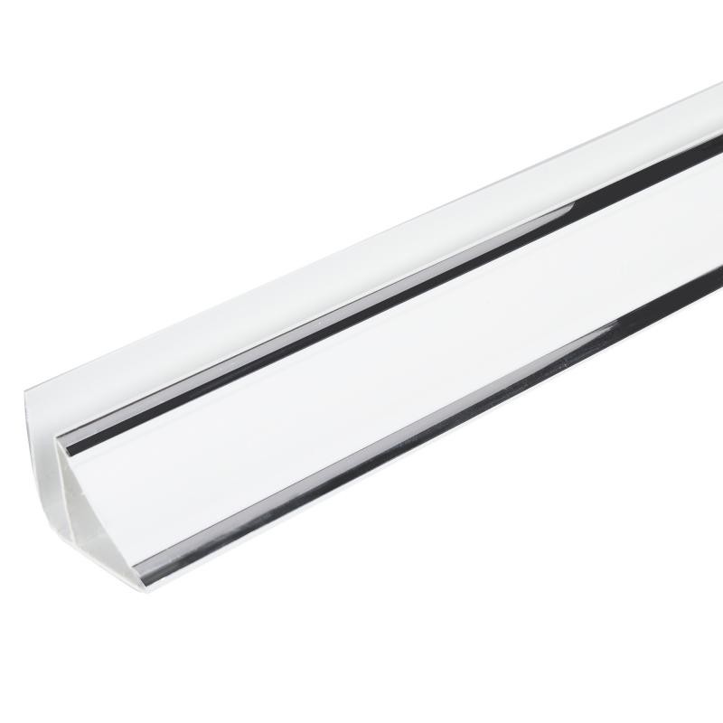 Плинтус Софитто хром  ПВХ 3,0 м ДП