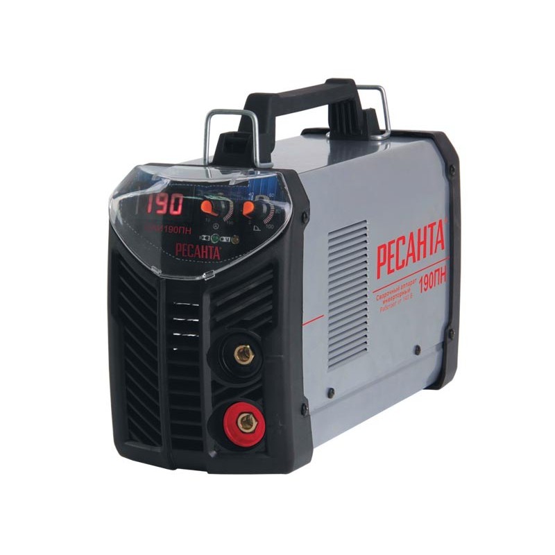 Сварочный аппарат инверторный РЕСАНТА САИ190ПН, 140-240в 10-190А электрод-5мм 6,4кг