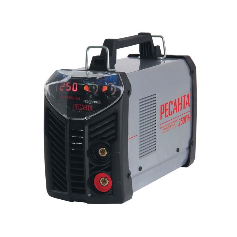 Сварочный аппарат инверторный РЕСАНТА САИ250ПН, 140-240в 10-250А электрод-6мм 7,2кг