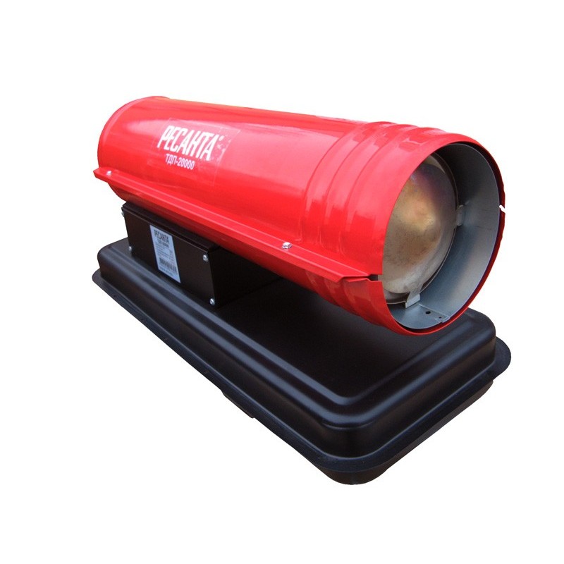 Пушка тепловая дизельная РЕСАНТА ТДП-20000, 20кВт 588м.куб/ч расход-1,85кг/ч 18кг