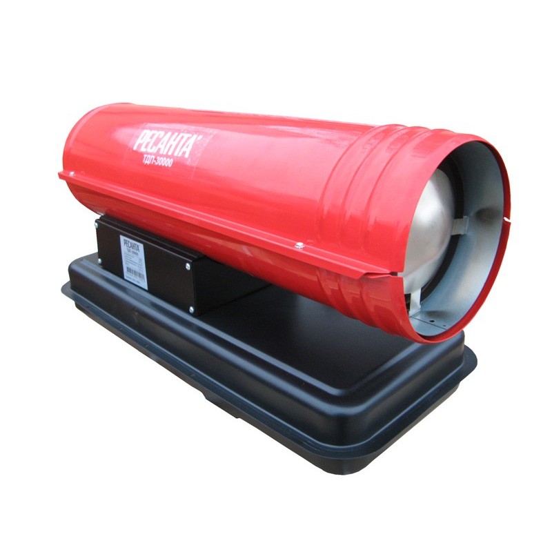 Пушка тепловая дизельная РЕСАНТА ТДП-30000, 30кВт 735м.куб/ч расход-2,92кг/ч 19,6кг