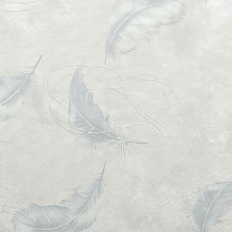 Обои Перья св.серые на св.бежевом фонеSolo Soft Air SL8872-13
