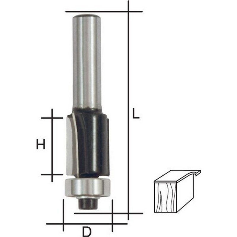 Фреза кромочная прямая 8х20х68мм FIT 36661
