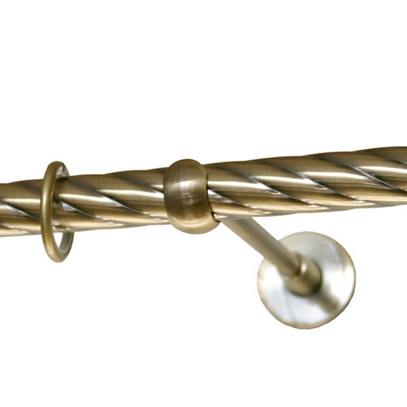 Карниз Ковка Витой открытый БРОНЗА 2,8м (2-х рядн) 16мм 