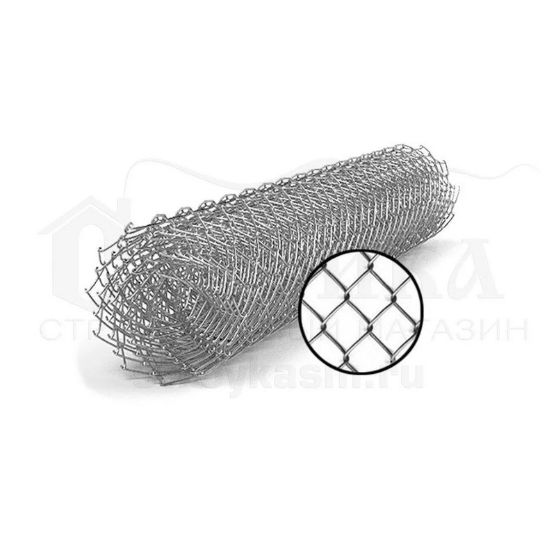 Сетка рабица оцинкованная 1,5х10м яч.55х55мм