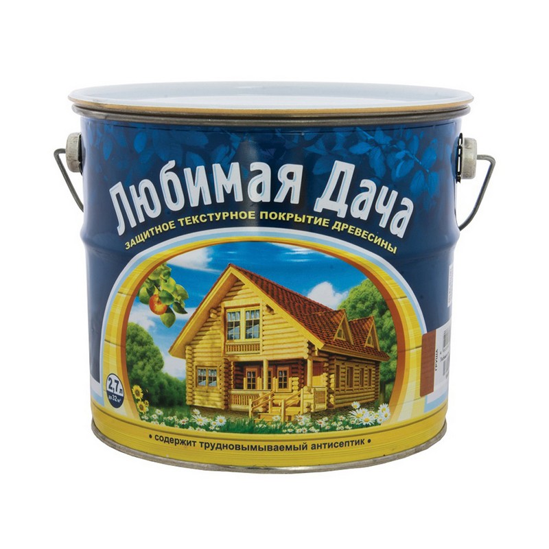 Антисептик "Любимая дача" тектурное покрытие тик 2,7л