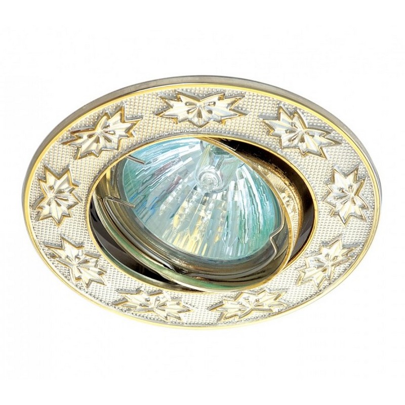 Св-к встр. Акцент 200BA жемчуж. MR16 GU5.3 золото/золото