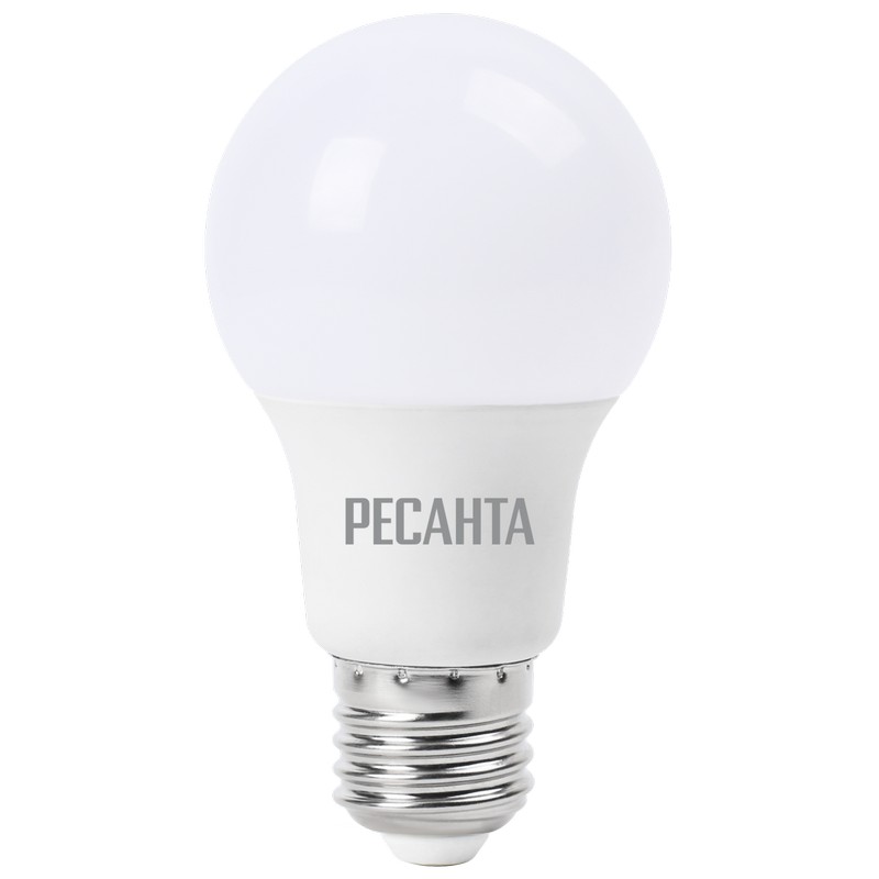 Лампа LED груша 7вт E27 2700К тёп.свет РЕСАНТА LL-R-A60-7W-230-3K-E27