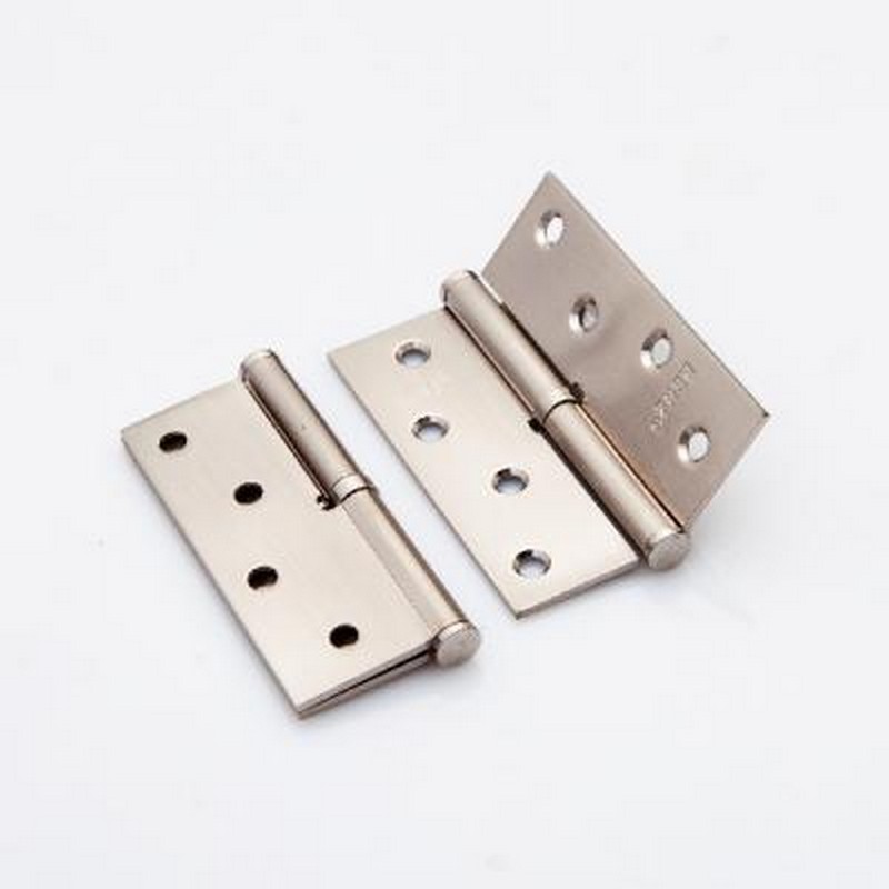 Петля латунная левая 125х70х3мм, никель матовый