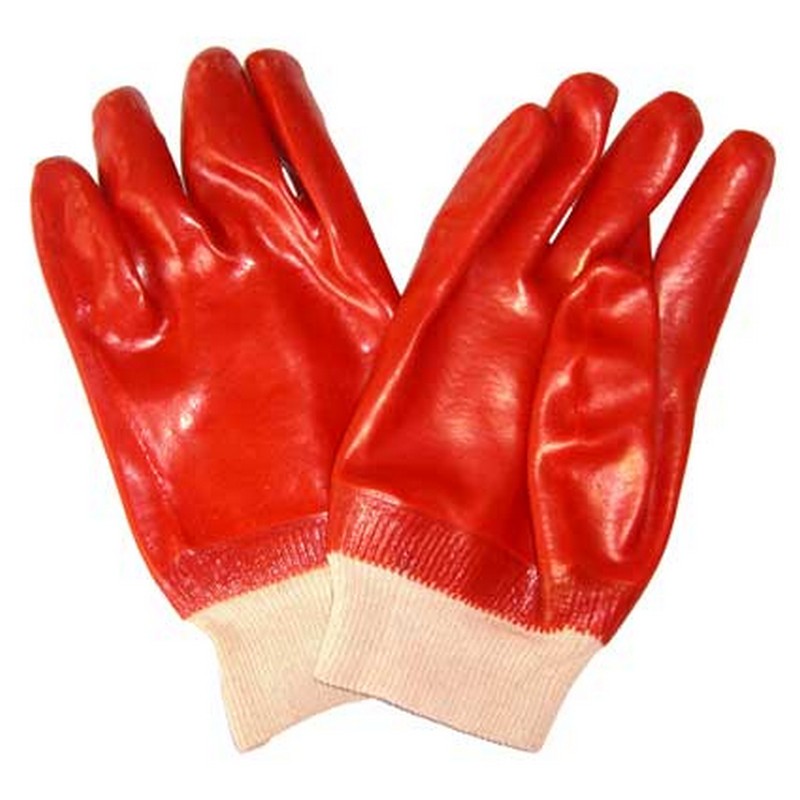 Перчатки х/б с ПВХ МБС с полным покрытием, гранат