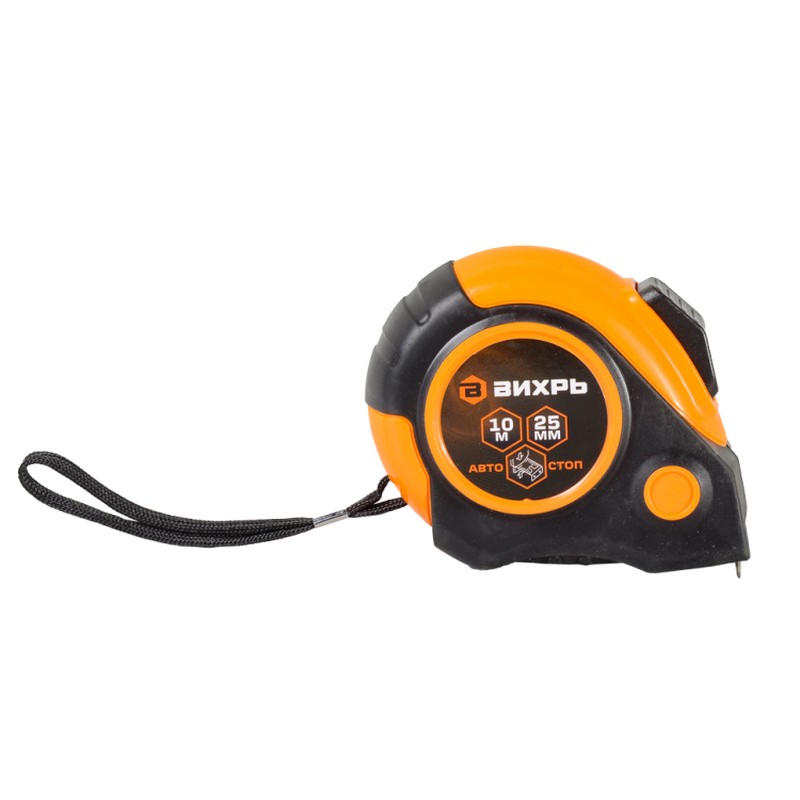 Рулетка 10м 25мм автостоп ВИХРЬ