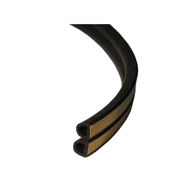 Уплотнитель самокл. D-профиль 9х8мм Черный (100) 