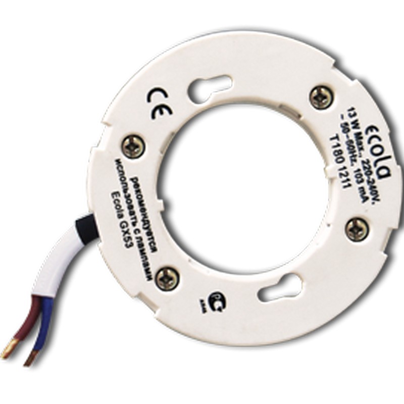 Патрон GX53 с проводом 10см ECOLA GX53BPECB