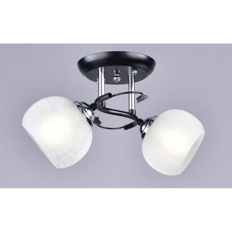 Светильник РС20555 BK+CR/2C (металл,стекло, 2* Е27 )