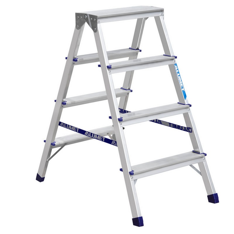 Стремянка алюм. 4 ступени двухсторонняя