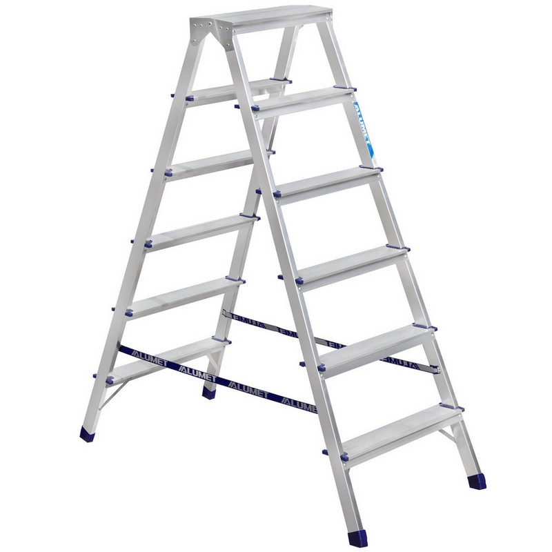 Стремянка алюм. 6 ступеней двухсторонняя