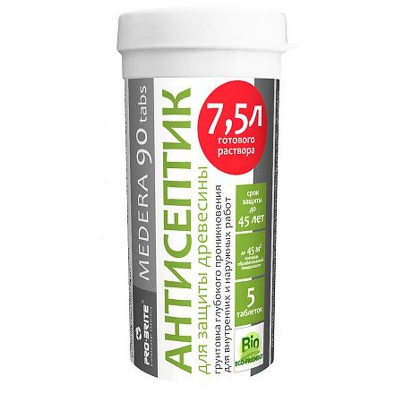 Антисептик универсальный MEDERA 90 для наружных и внутренних работ таблетка-концентрат (5 шт.)