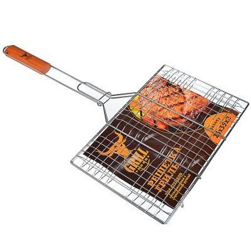 Решетка-гриль для стейков 34х22,5см (глубина 2см) антипригар.покрытие GRILLBOOM 104-017