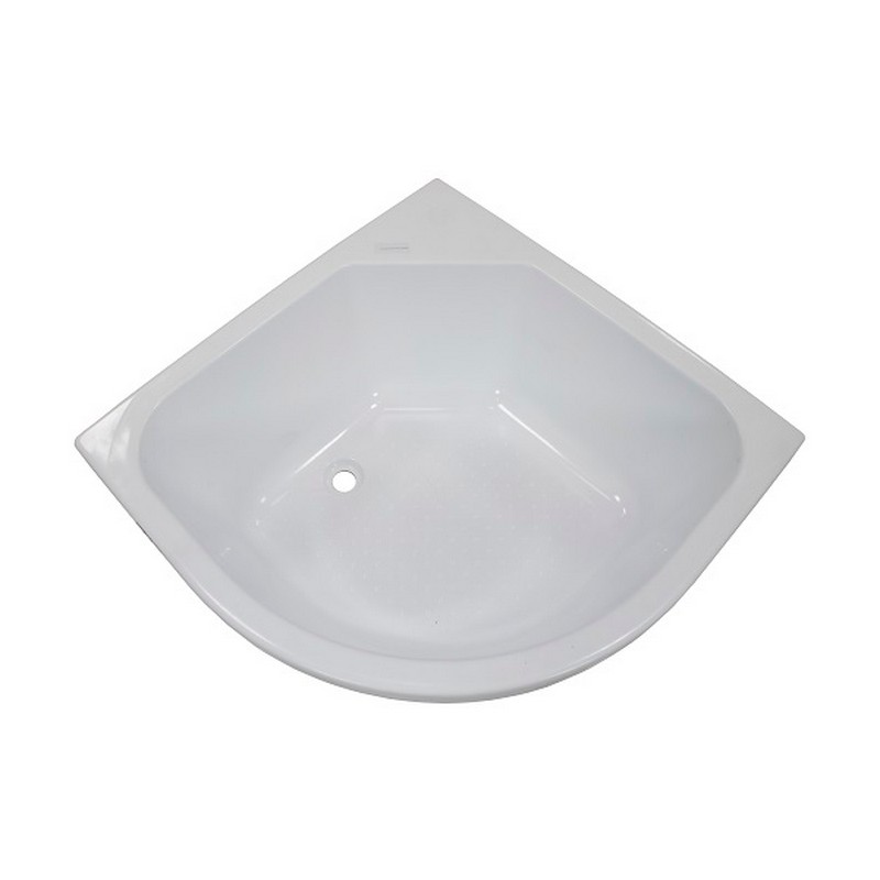 Душевой поддон 90х90 "ВИРГО" полукруглый глубокий (каркас. экран)