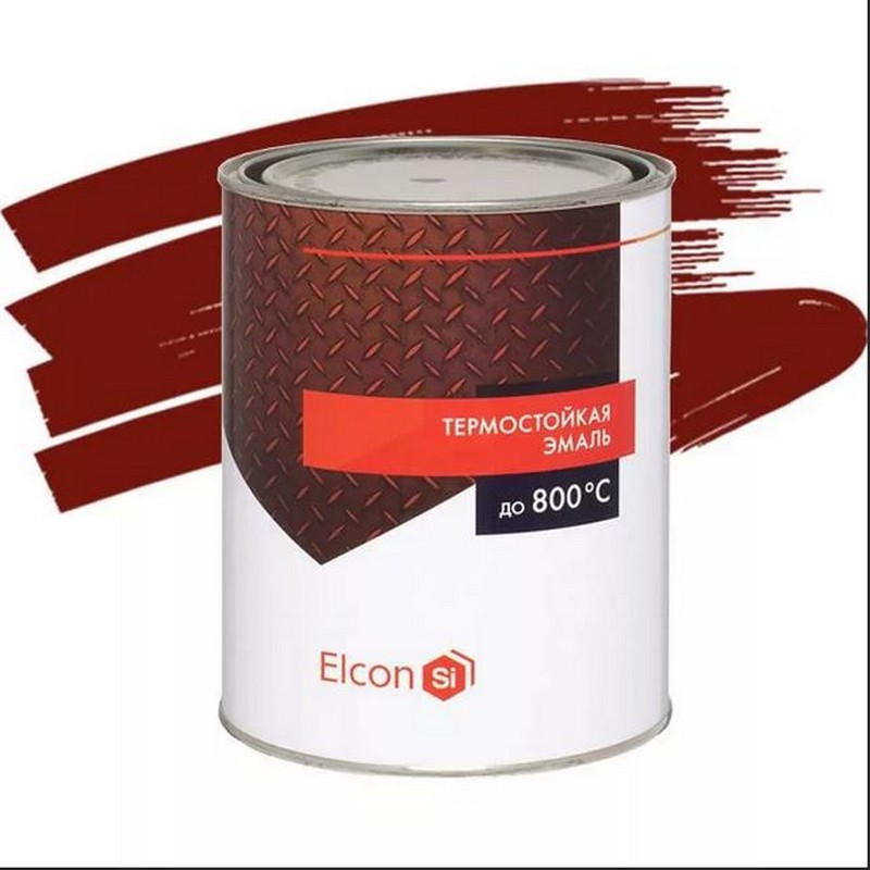 Эмаль термостойкая красно-коричневая 1л (0,8кг)