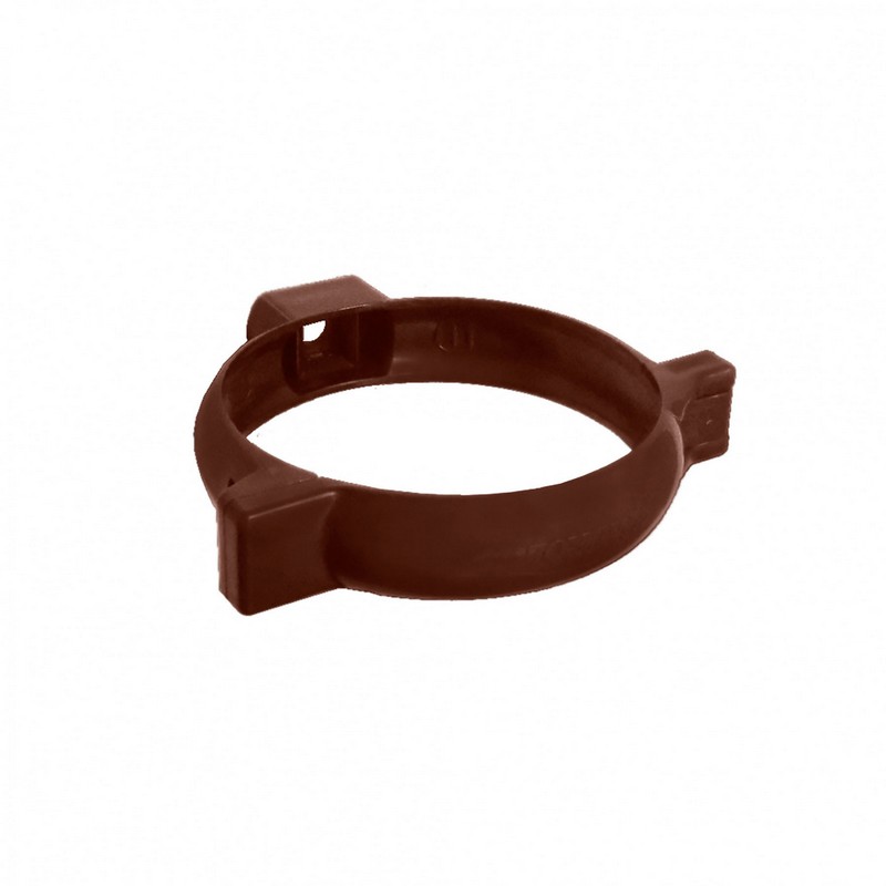 Хомут водосточной трубы ПВХ D80мм (коричневый) MUROL